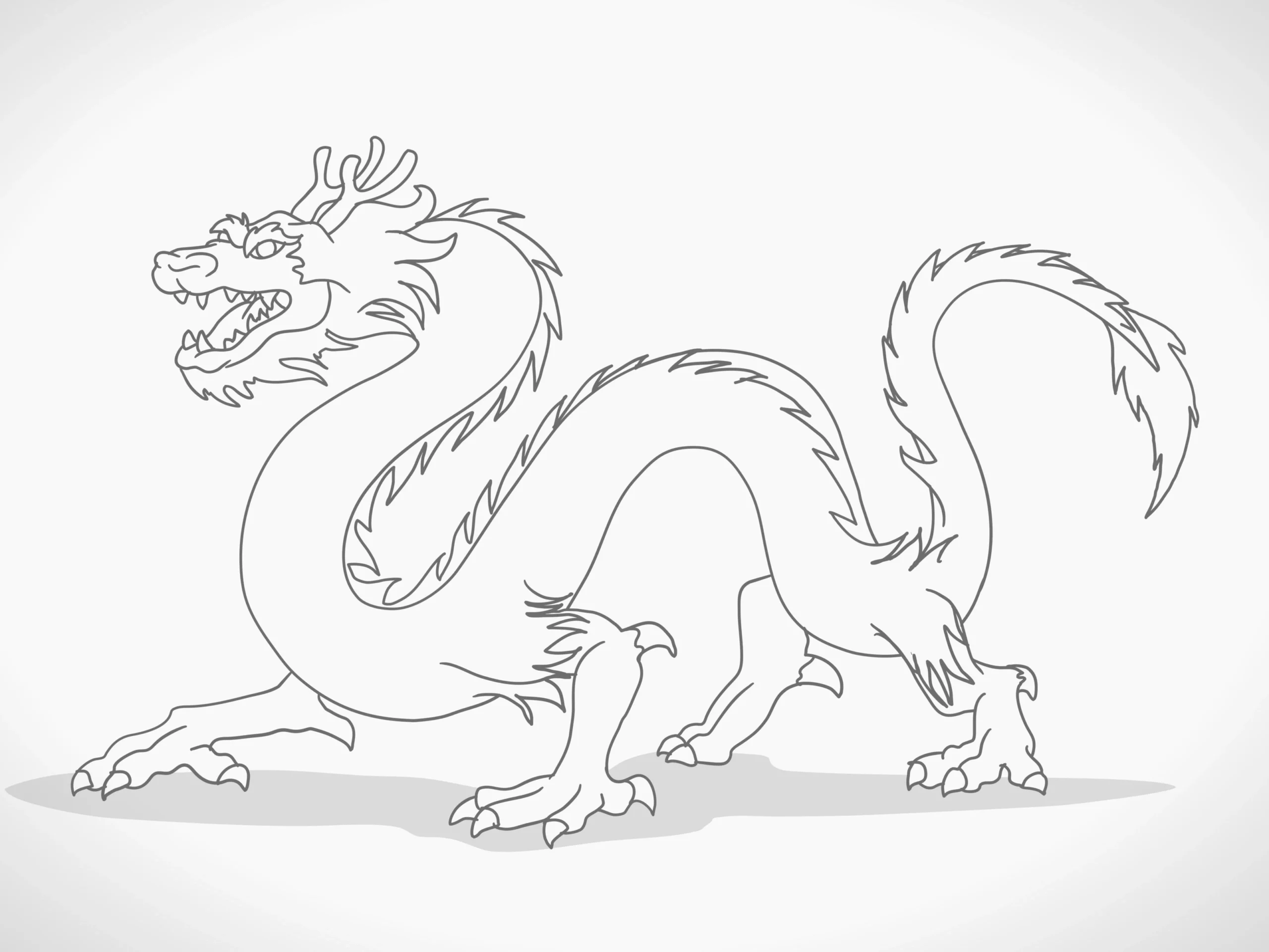 How to Draw a Dragon – How to Draw a Dragon Easy Step by Step